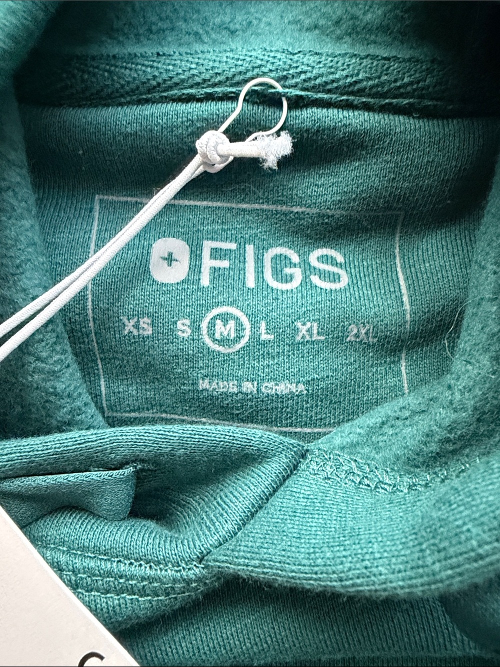 NWT Figs Off Shift Hooded Sweatshirt Caribbean Blue size M - Picture 5 of 9
